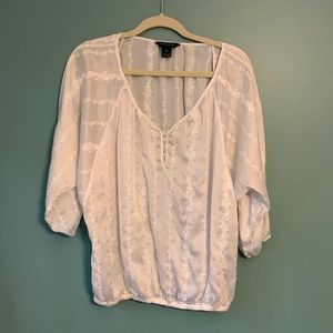 White House Black Market sheer blouse